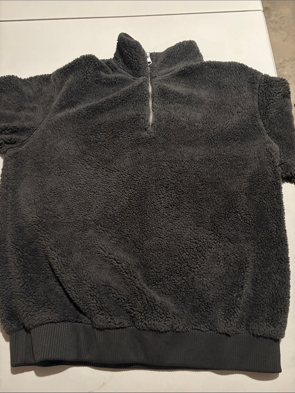 Industry Men's Charcoal Sherpa Half-Zip Sweater
